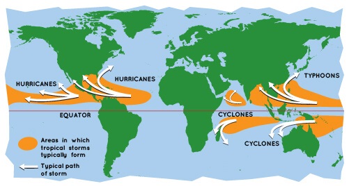 Cyclone map NOAA