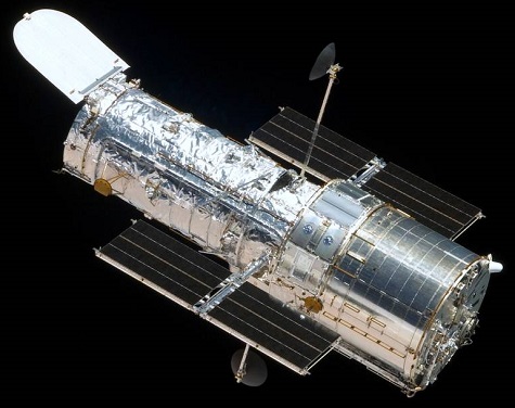 Hubble Space Telescope in space