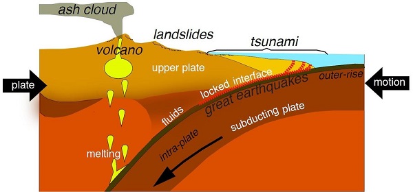 Subduction zone  USGS