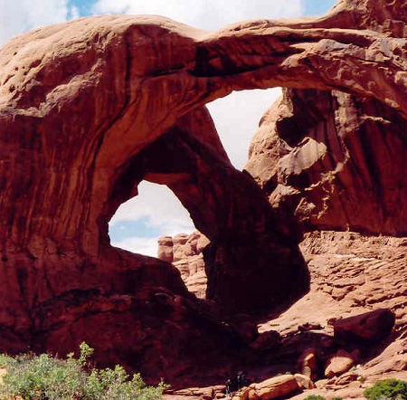 A sandstone formation called Double Arch by Trish White