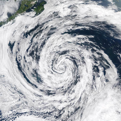 Hurricane in Gulf of Alaska, NOAA