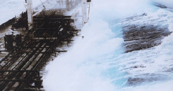 1993 a rogue wave struck a tanker broadside near Valdez, Alaska
Photo by Captain Roger Wilson, NOAA Weather