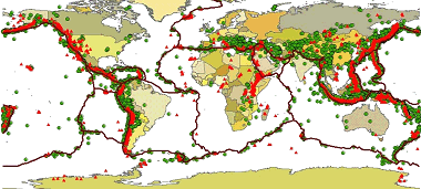 Boundaries of tectonic plates, USGS