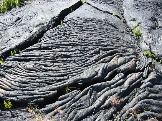 Pahoehoe lava flow on the Island of Hawaii, Myrna Martin