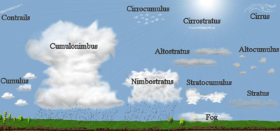 Typical cloud formations, NOAA